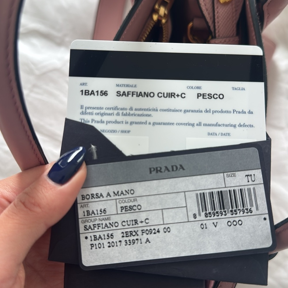 Pink Prada Saffiano Tote Purse - Picture 9 of 9